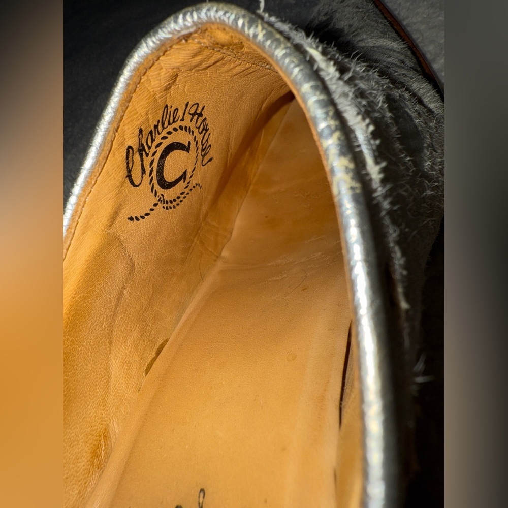 Lucchese Charlie 1 Horse Cowhide Mules - Picture 10 of 10